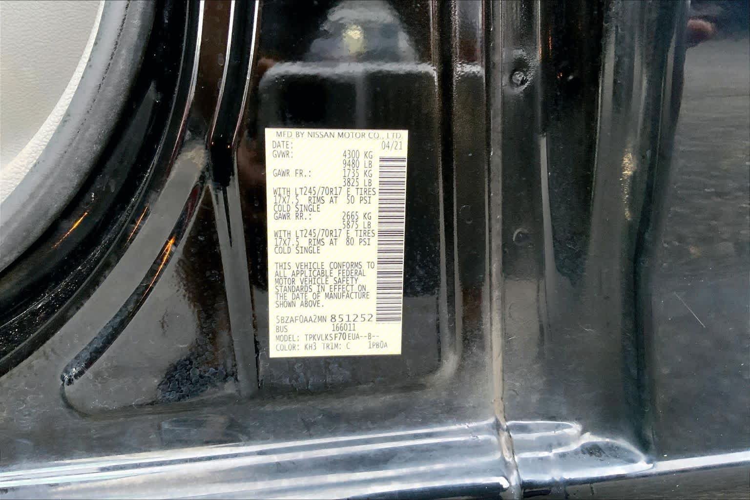 Used 2021 Nissan NV 3500 SL RWD image 27