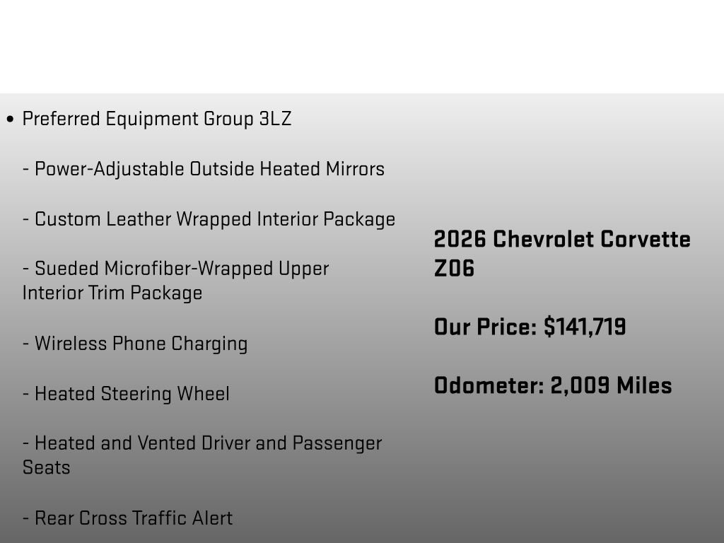 Used 2026 Chevrolet Corvette Z06 RWD image 12
