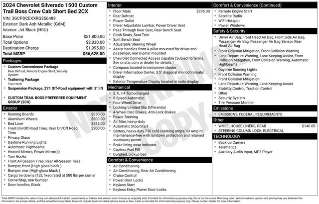 Certified 2024 Chevrolet Silverado 1500 Custom Trail Boss image 5