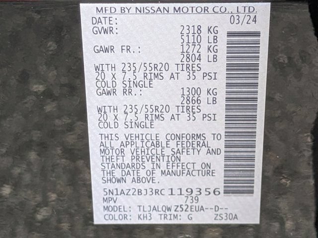 Used 2024 Nissan Murano SV w/ SV Midnight Edition Package FWD image 27