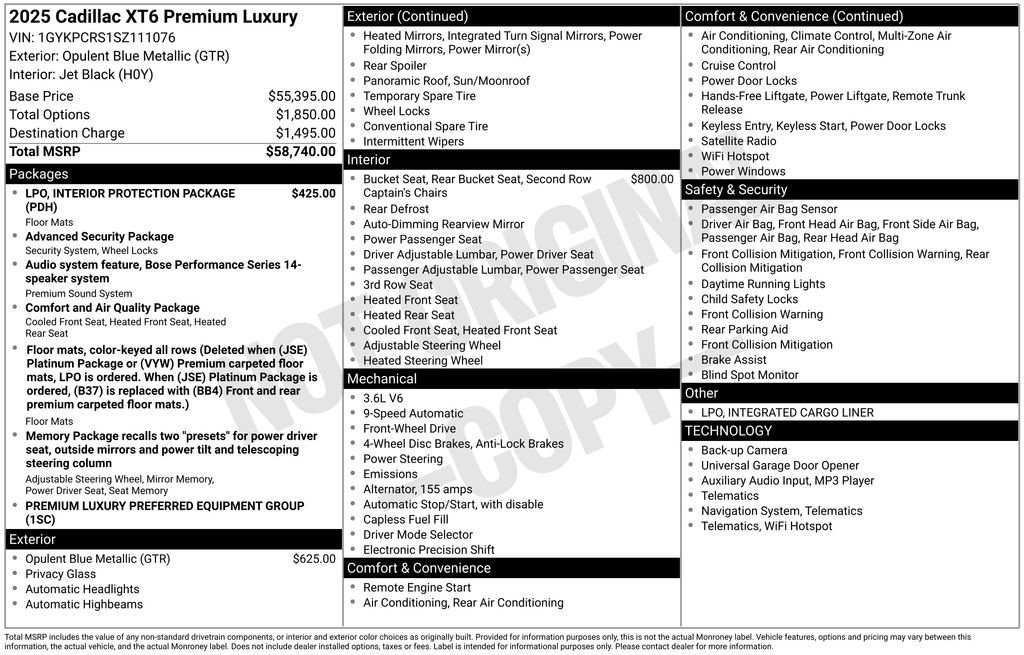 Used 2025 Cadillac XT6 Premium Luxury image 5