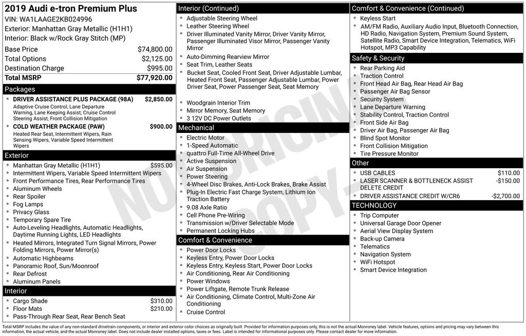 Used 2019 Audi e-tron Premium Plus image 25