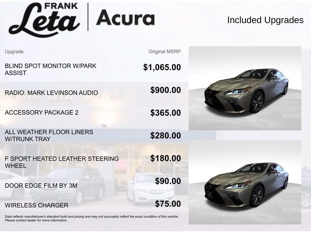 Used 2020 Lexus ES 350 F Sport w/ Accessory Package 2 FWD image 9