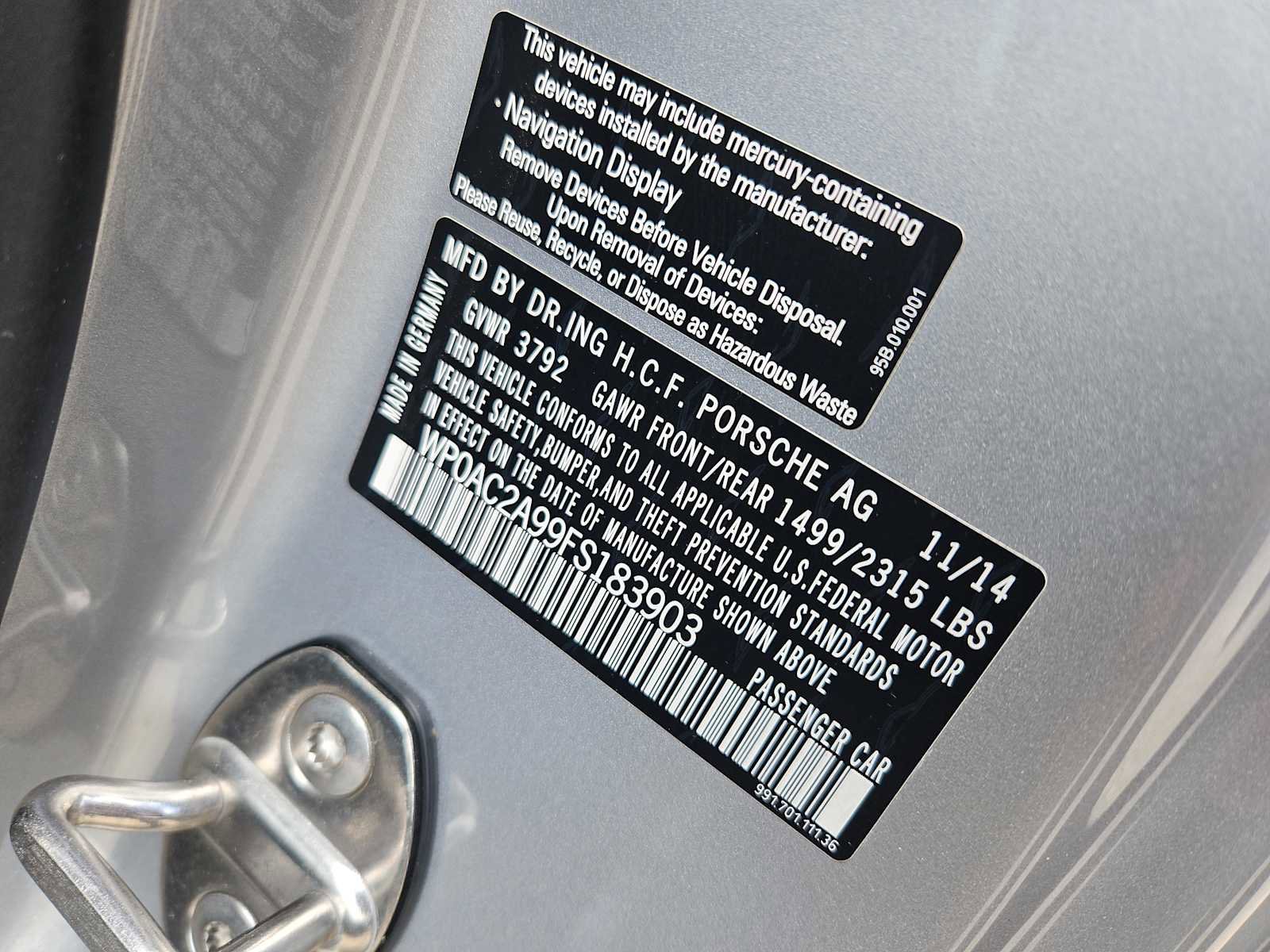 Certified 2015 Porsche 911 GT3 RWD image 29