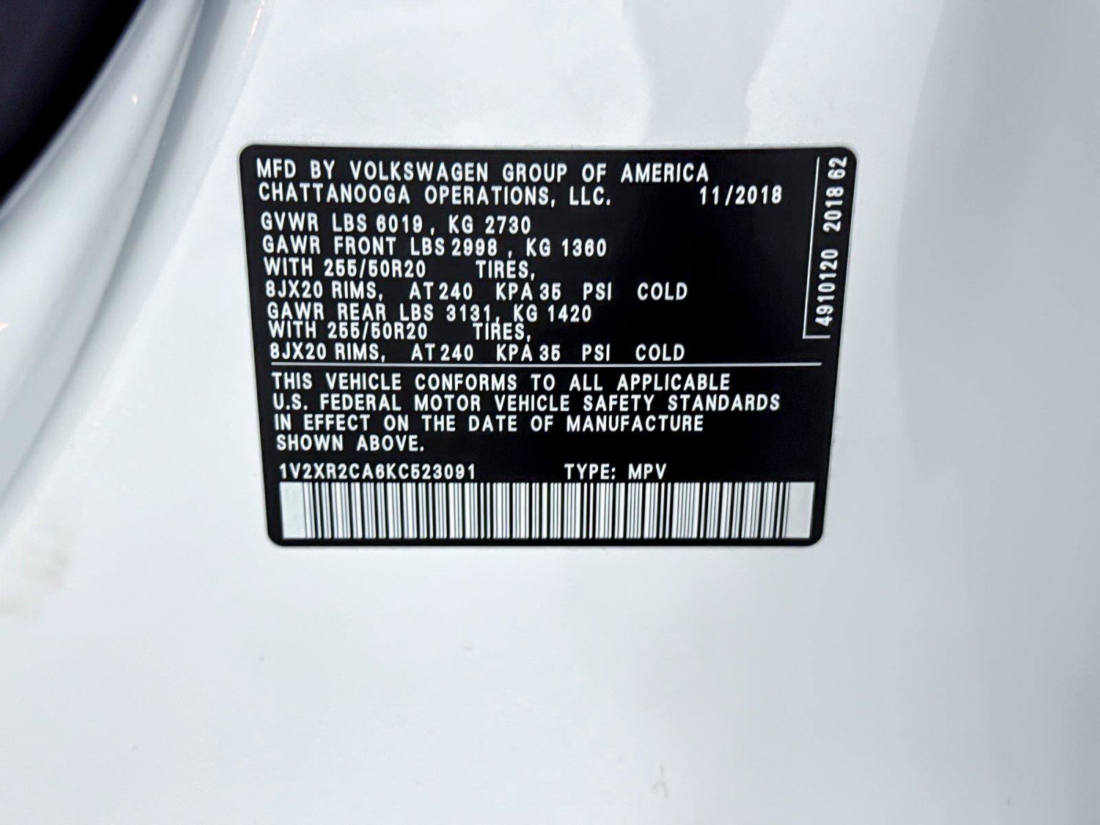 Used 2019 Volkswagen Atlas SE w/ Towing Package AWD/4WD image 27