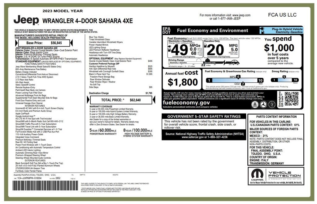 Used 2023 Jeep Wrangler Unlimited Sahara AWD/4WD image 4