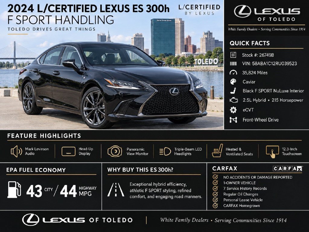 Certified 2024 Lexus ES 300h F Sport FWD image 3