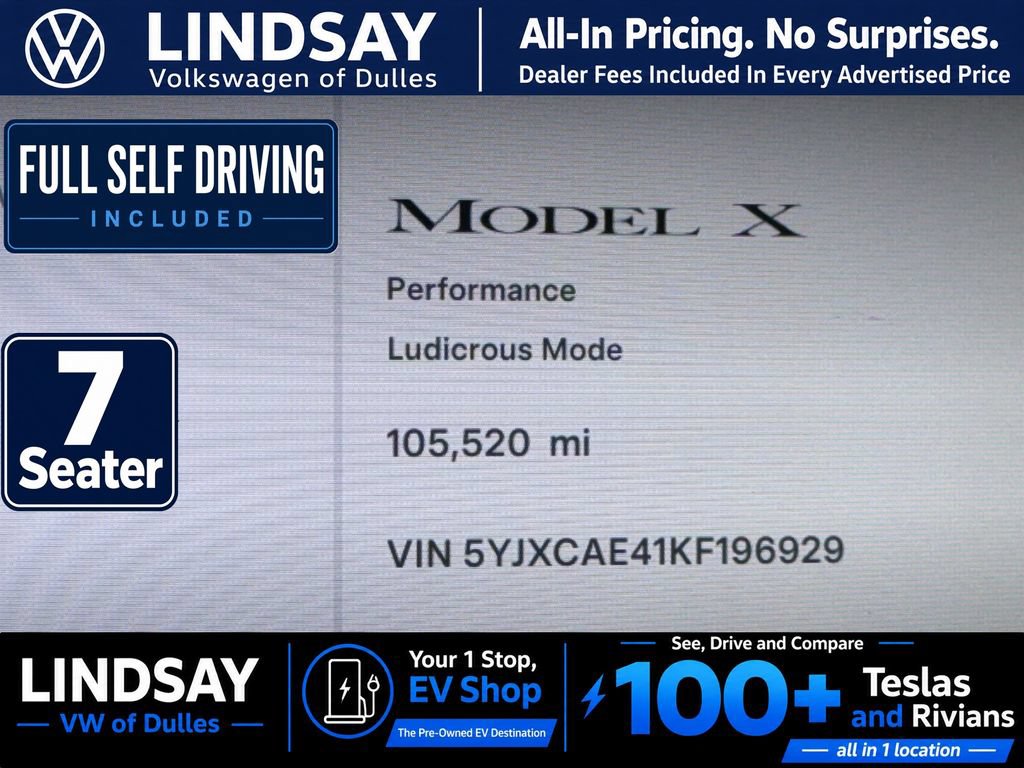 Used 2019 Tesla Model X Performance AWD/4WD image 28