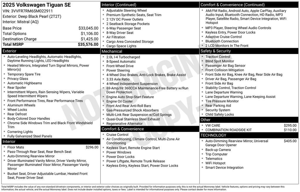 Used 2025 Volkswagen Tiguan SE image 6