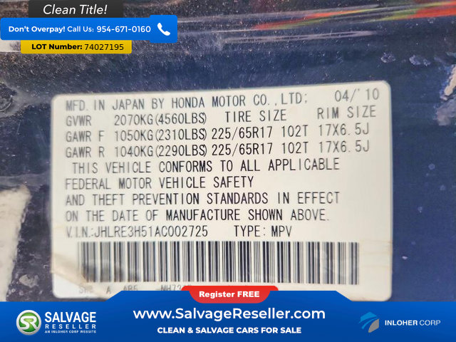 Used 2010 Honda CR-V EX image 16