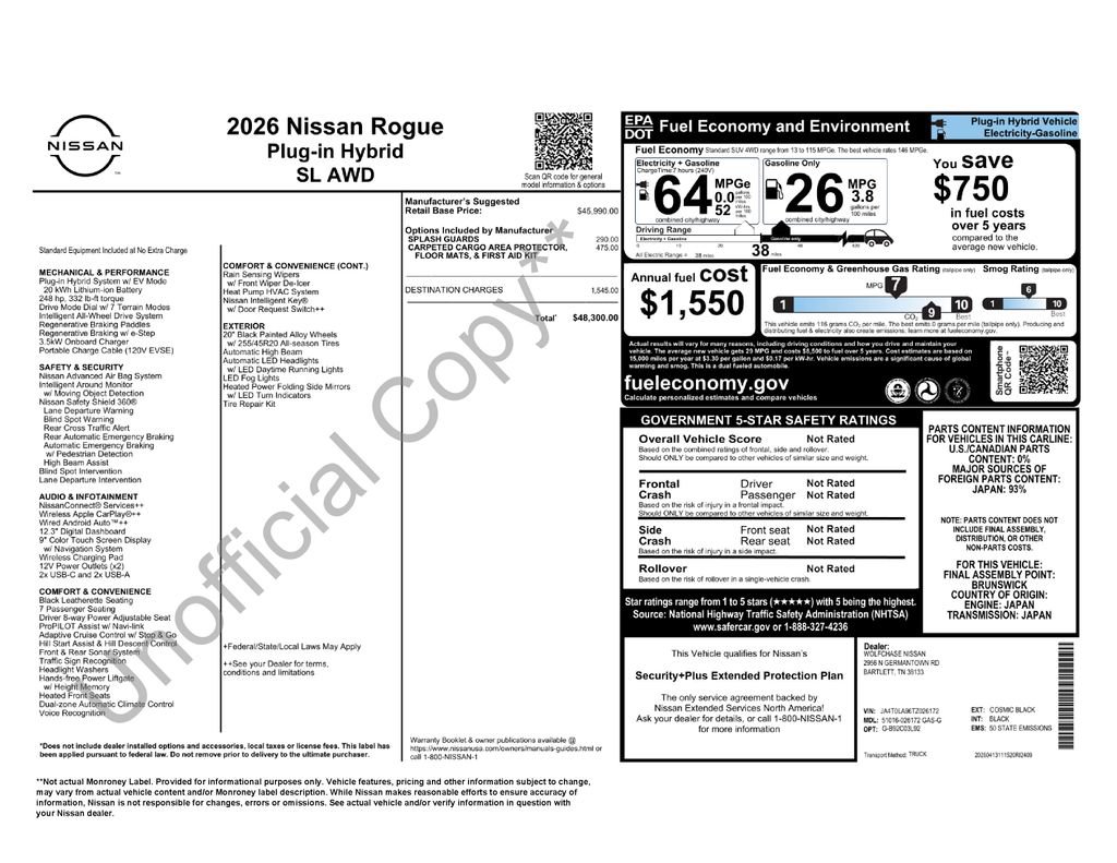 Used 2026 Nissan Rogue SL AWD/4WD image 63