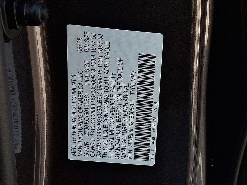New 2026 Honda Odyssey EX-L image 10
