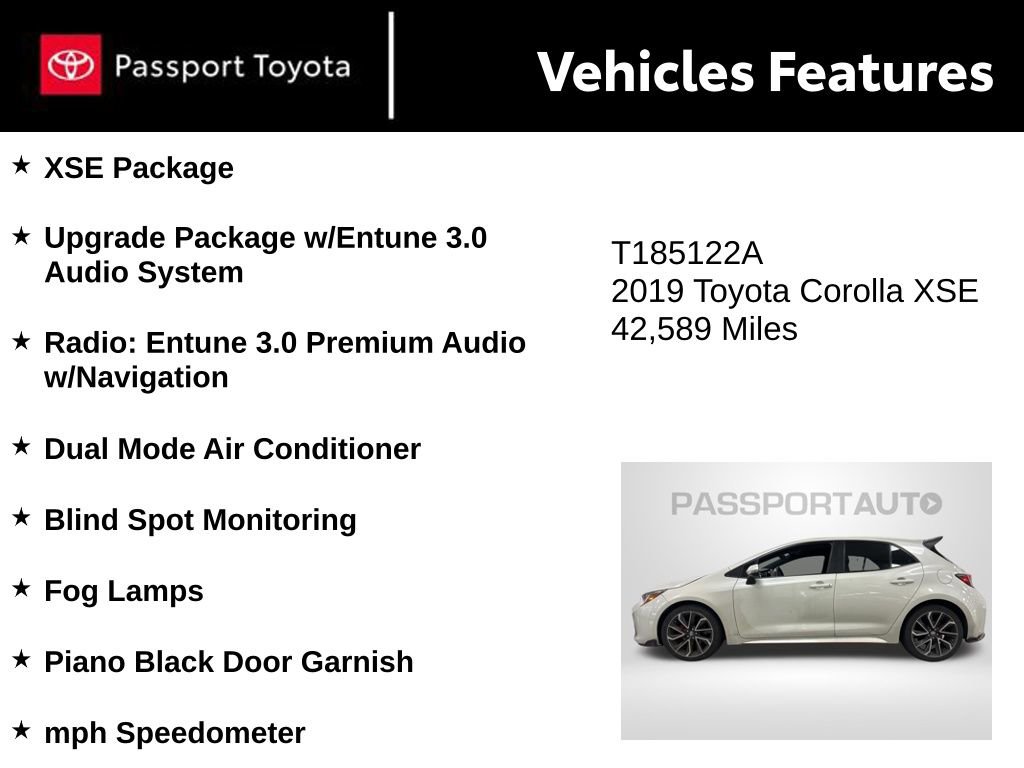 Used 2019 Toyota Corolla XSE image 8