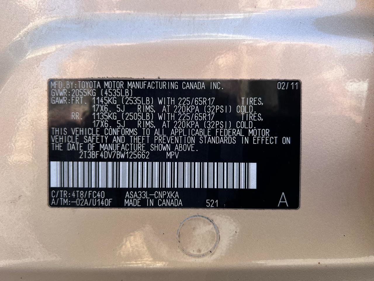 Used 2011 Toyota RAV4 4WD w/ Base L4 Extra Value Pkg image 28