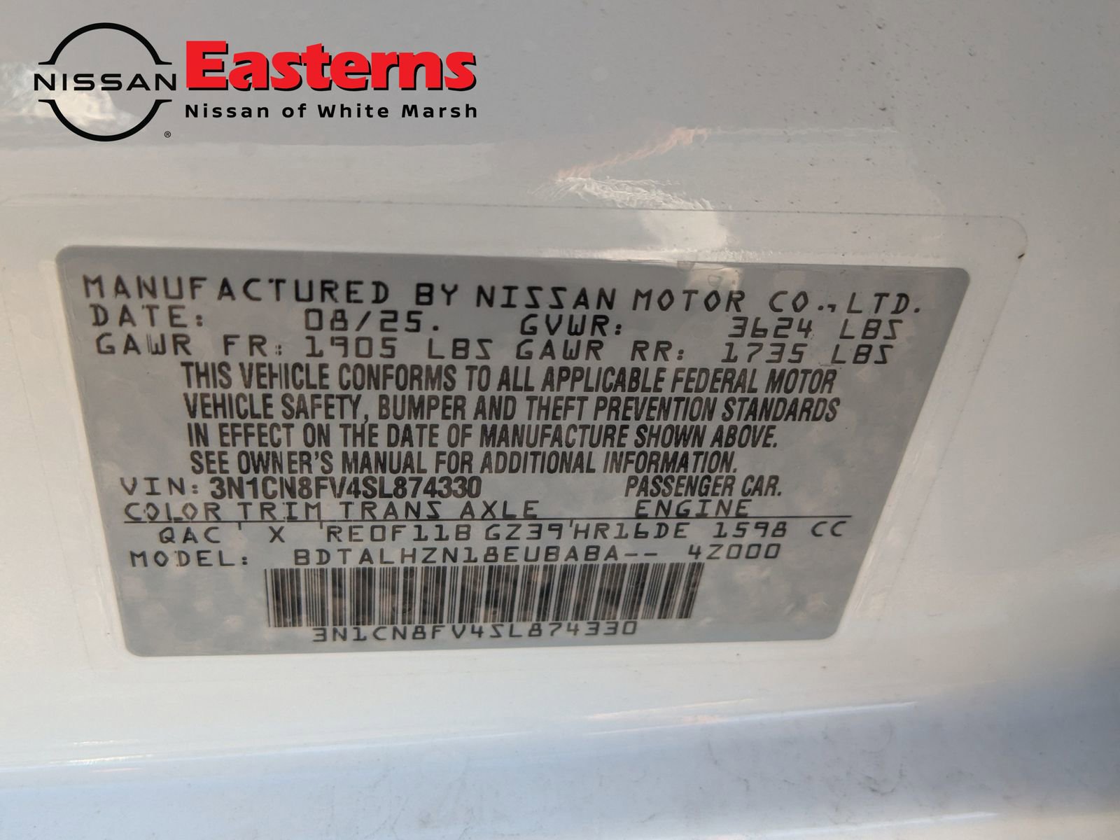 New 2025 Nissan Versa SR w/ Trunk Package image 29