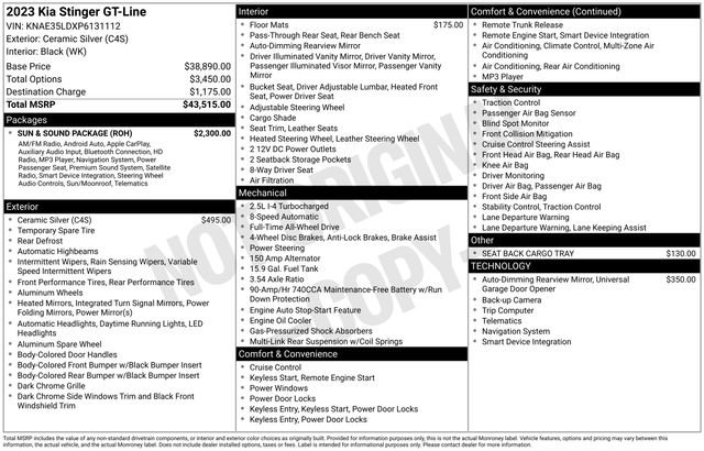 Used 2023 Kia Stinger GT-Line w/ Sun & Sound Package image 32