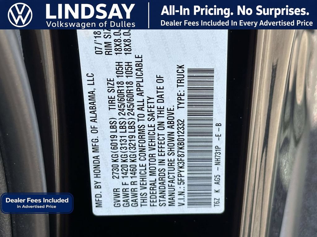 Used 2019 Honda Ridgeline Black Edition image 26