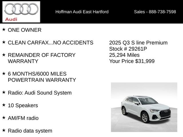 Used 2025 Audi Q3 2.0T Premium image 2