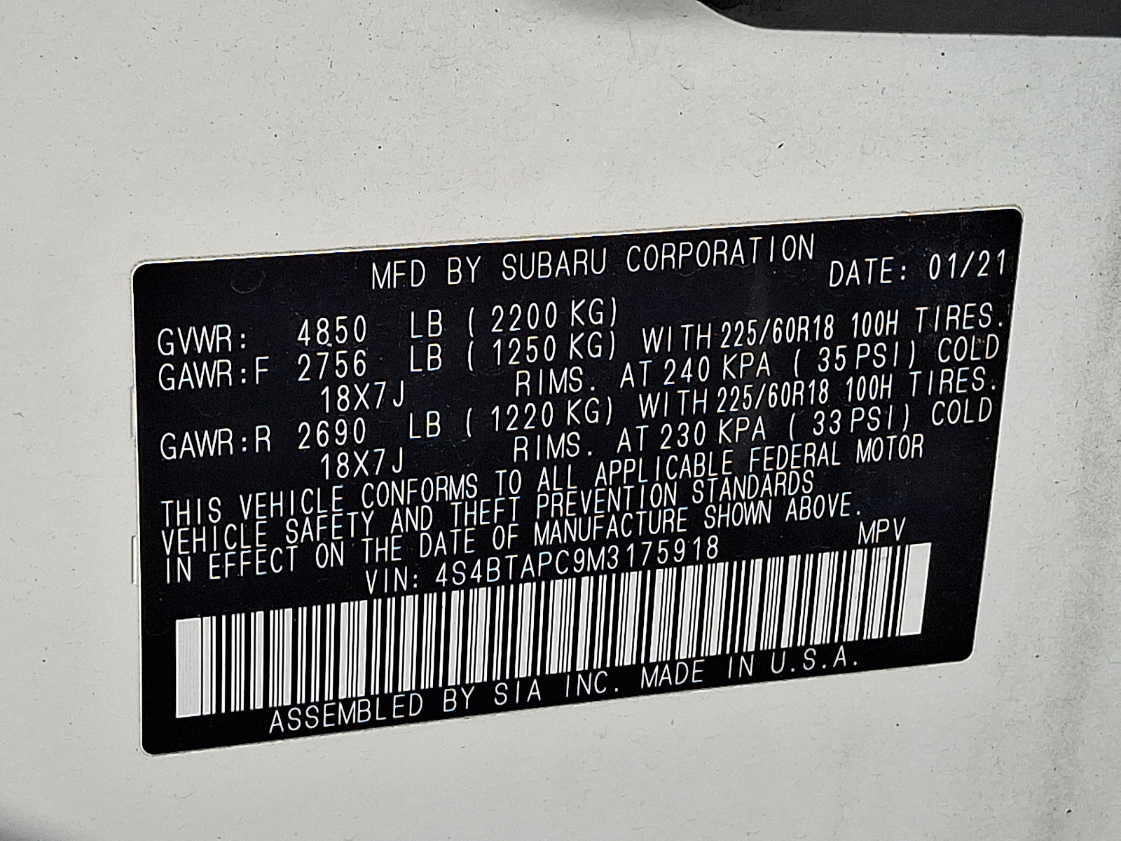 Used 2021 Subaru Outback Touring w/ Popular Package #2 AWD/4WD image 28