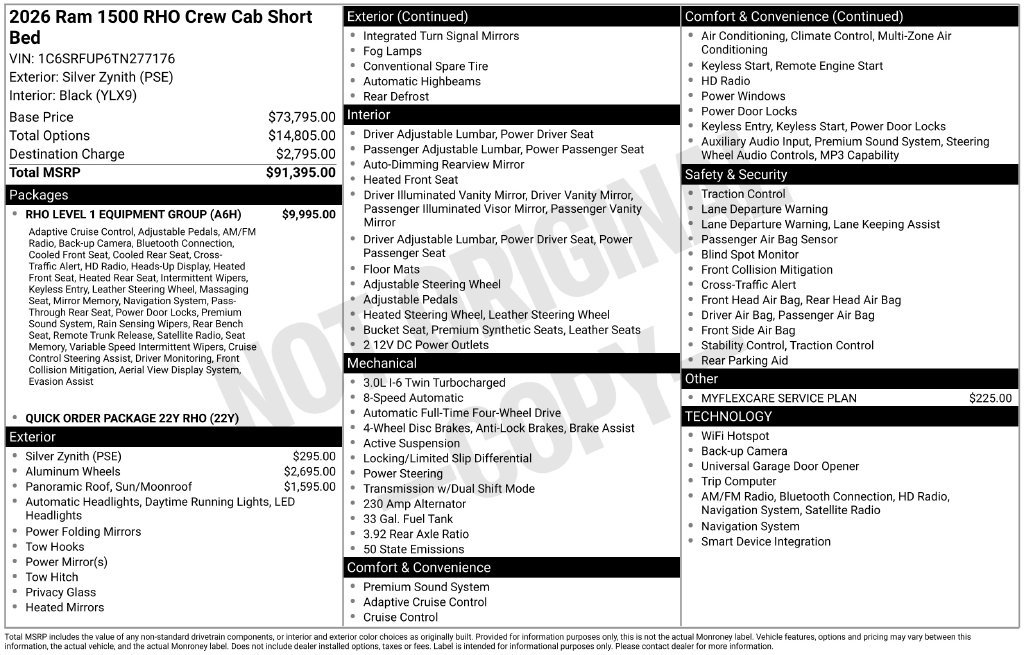 New 2026 RAM 1500 RHO w/ RHO Level 1 Equipment Group AWD/4WD image 7