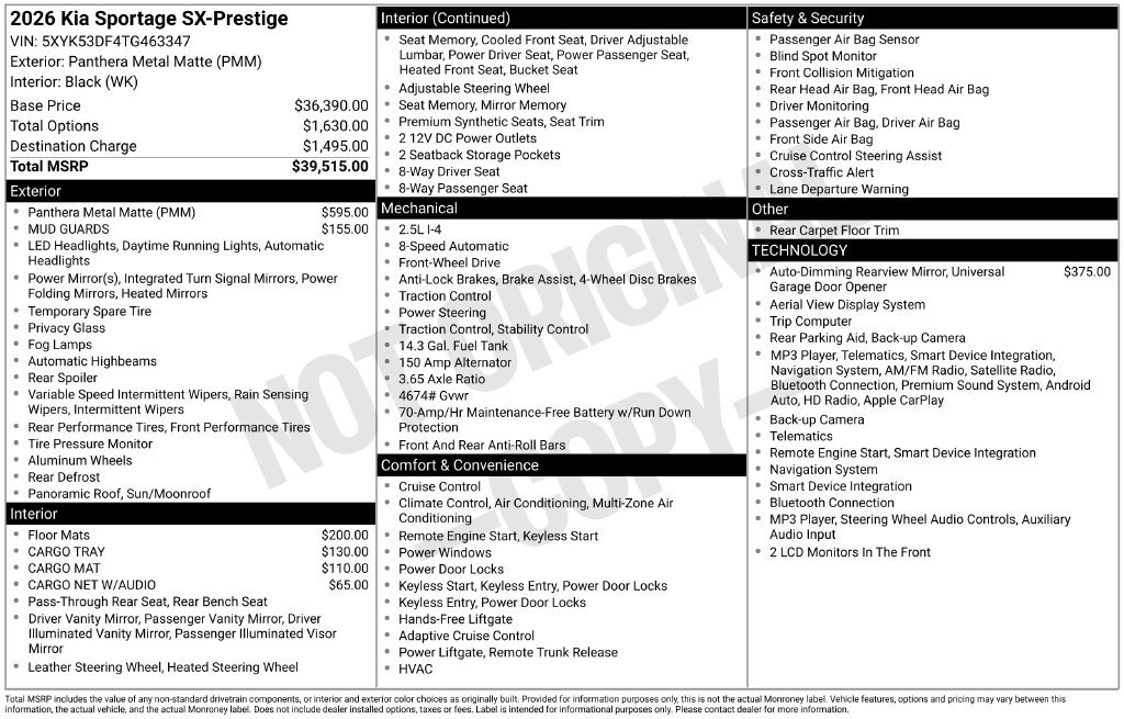 New 2026 Kia Sportage SX FWD image 33