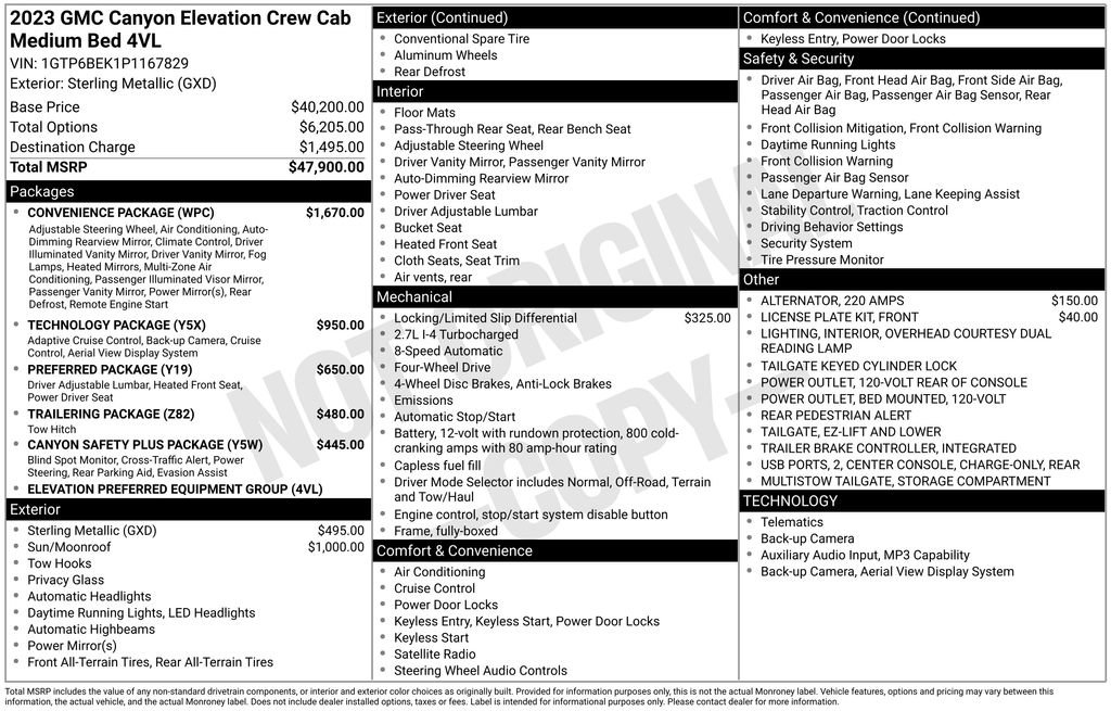 Used 2023 GMC Canyon Elevation w/ Convenience Package AWD/4WD image 27