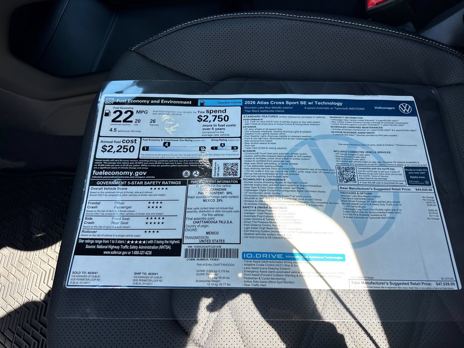 New 2026 Volkswagen Atlas Cross Sport SE AWD/4WD image 33