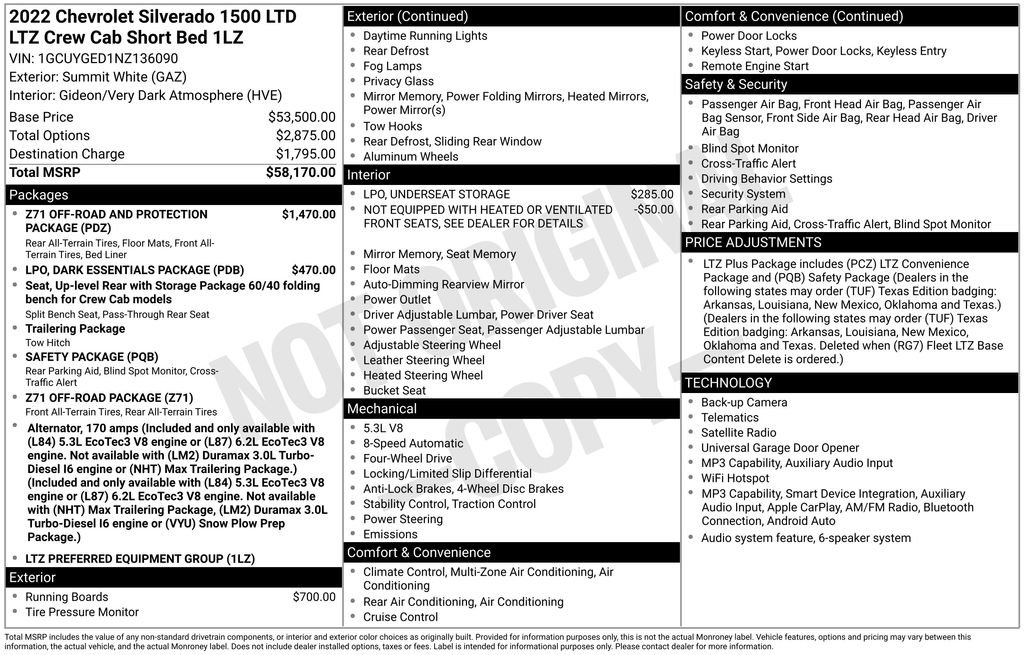 Used 2022 Chevrolet Silverado 1500 LTZ AWD/4WD image 38