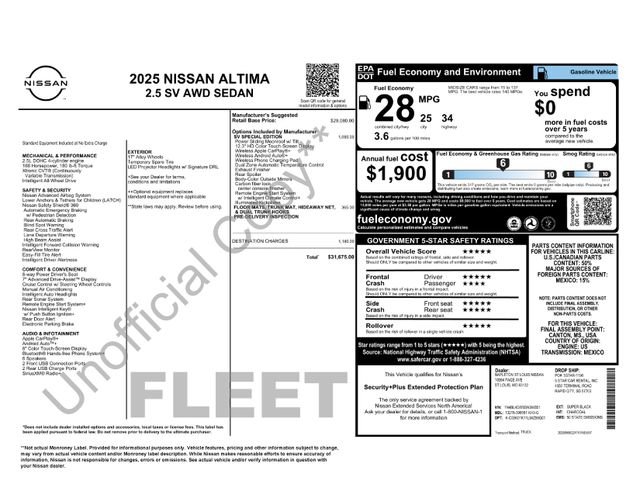 Used 2025 Nissan Altima 2.5 SV w/ SV Special Edition Package AWD/4WD image 35
