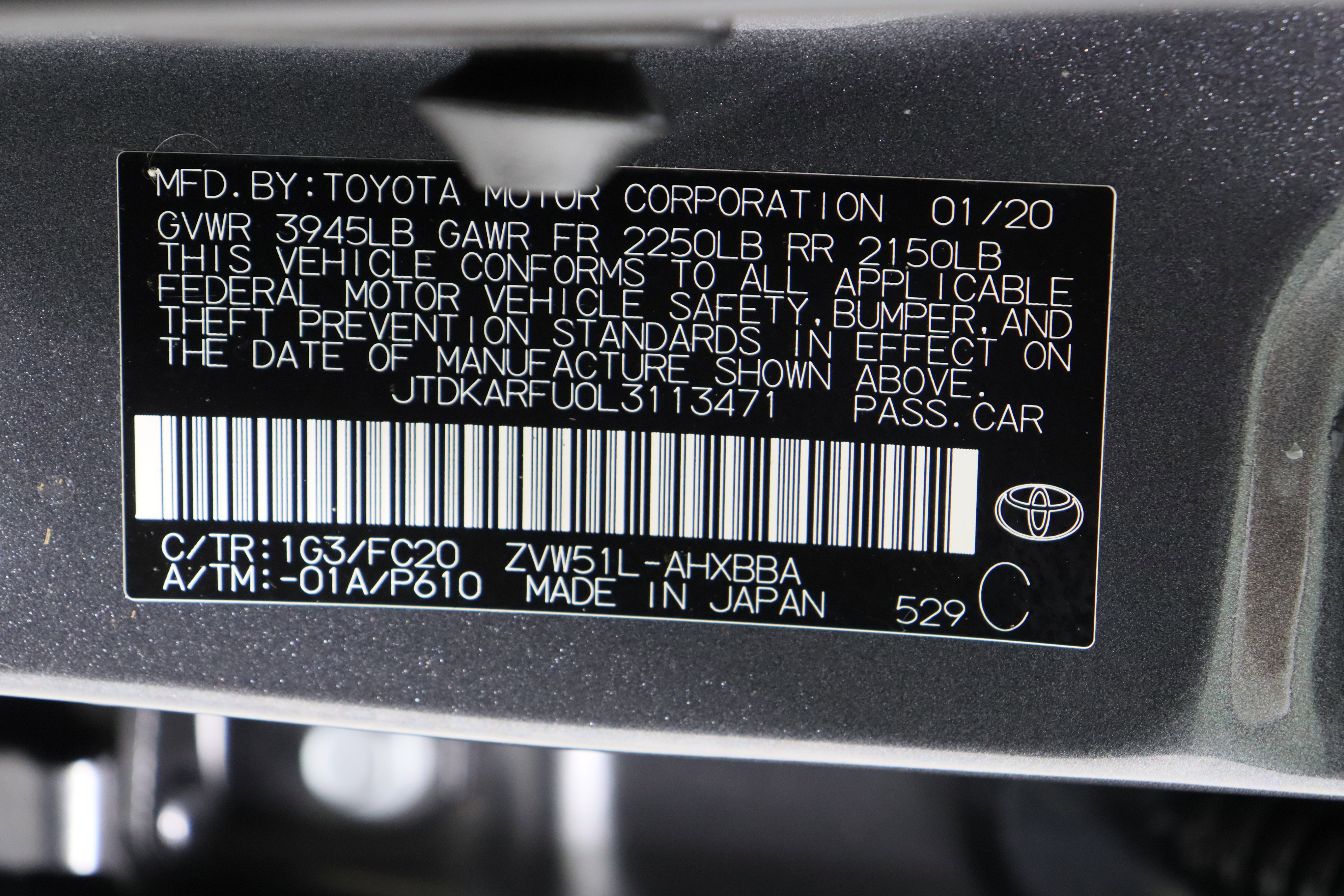 Used 2020 Toyota Prius L Eco image 37