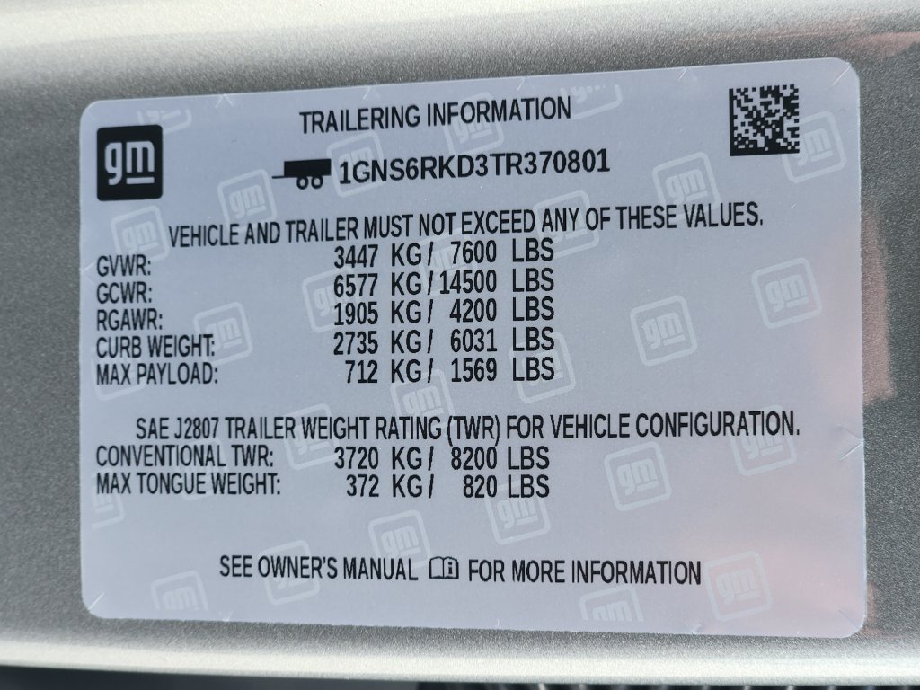 New 2026 Chevrolet Tahoe RST w/ RST Capability Package AWD/4WD image 8