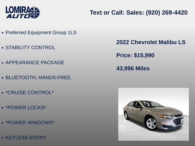 Used 2022 Chevrolet Malibu LS FWD image 8