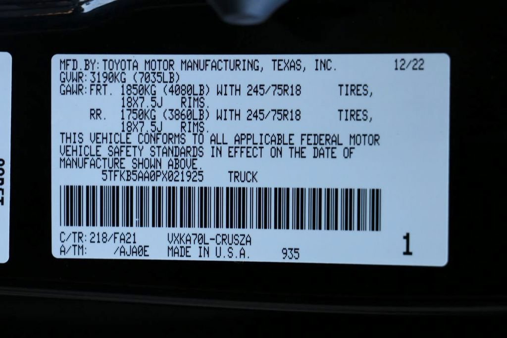 Used 2023 Toyota Tundra SR w/ SR Tow Package RWD image 32
