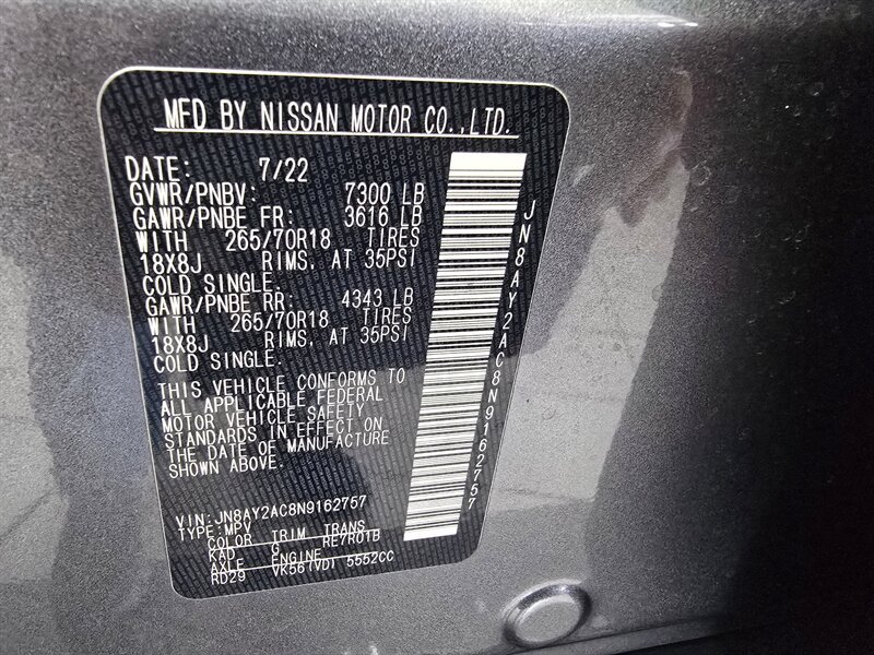 Used 2022 Nissan Armada SV RWD image 43