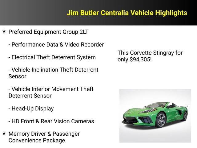 New 2026 Chevrolet Corvette Stingray Preferred Conv w/ Z51 Performance Package image 20