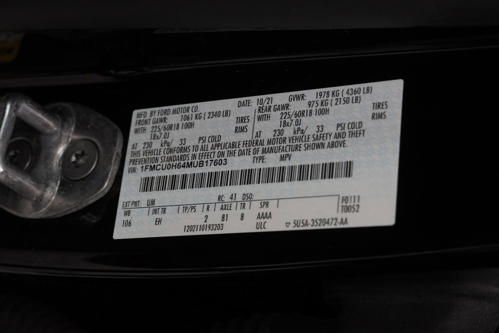 Used 2021 Ford Escape SEL w/ Technology Package image 54