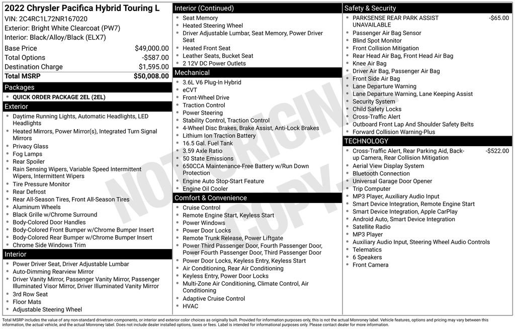 Certified 2022 Chrysler Pacifica Touring-L FWD image 39