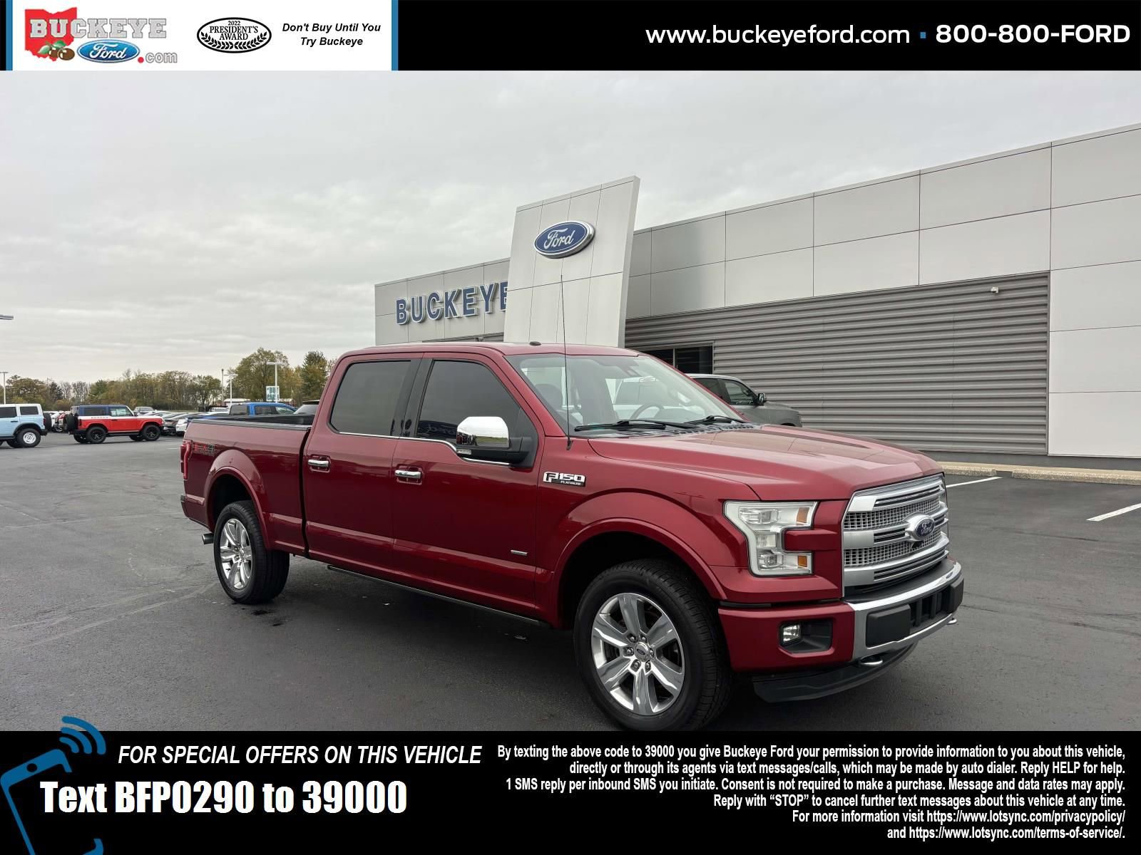 Used 2015 Ford F150 Platinum w/ Equipment Group 701A Luxury