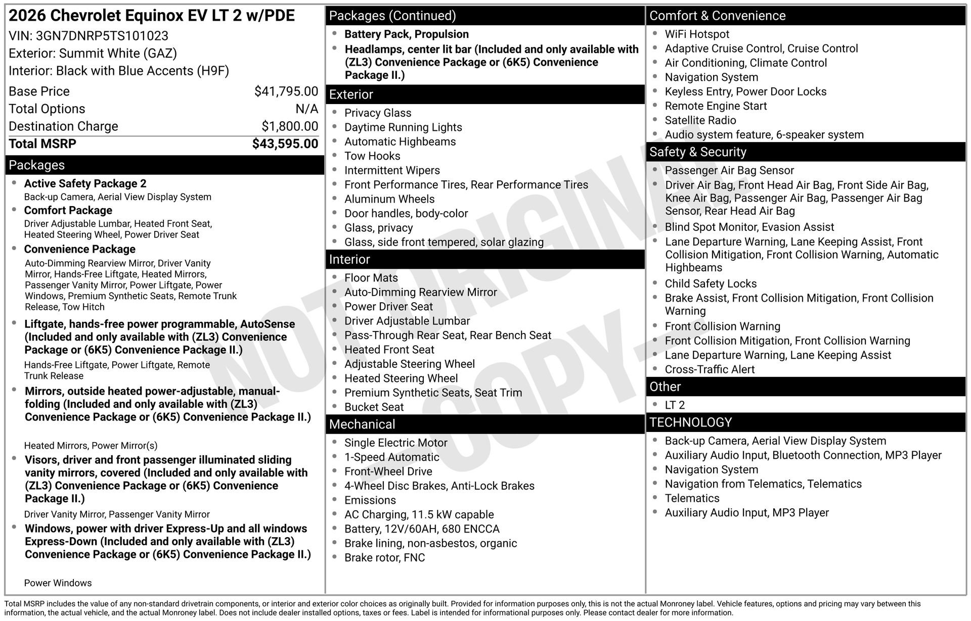 New 2026 Chevrolet Equinox EV LT image 3