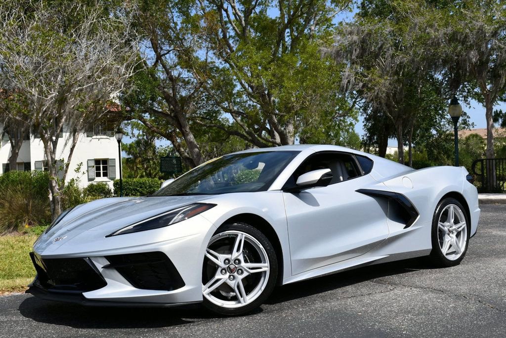 Used 2024 Chevrolet Corvette Stingray Coupe w/ Chrome Exterior Badge Package RWD image 2