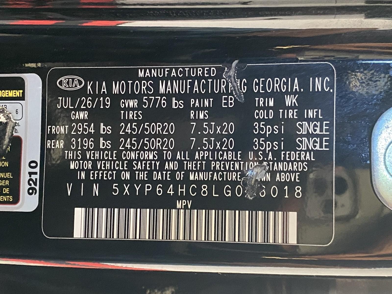 Used 2020 Kia Telluride S w/ S 8 Passenger Seating Package FWD image 35