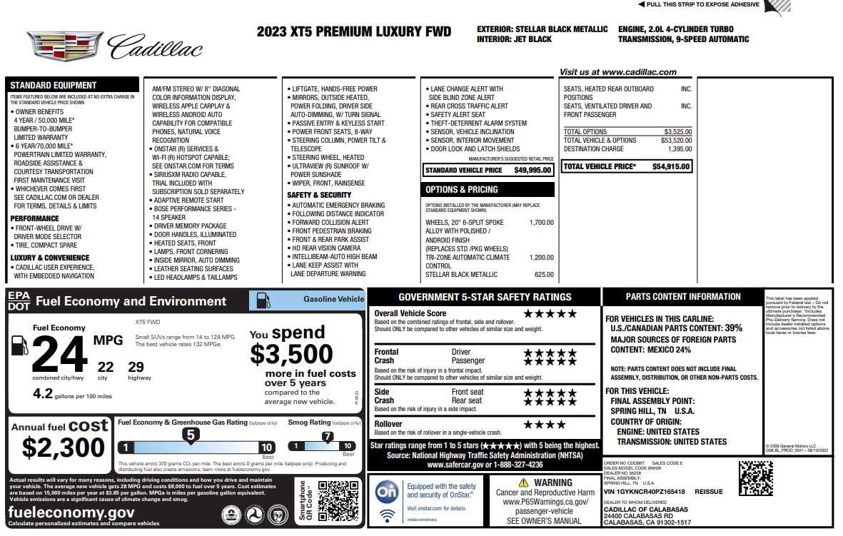 Used 2023 Cadillac XT5 Premium Luxury FWD image 11
