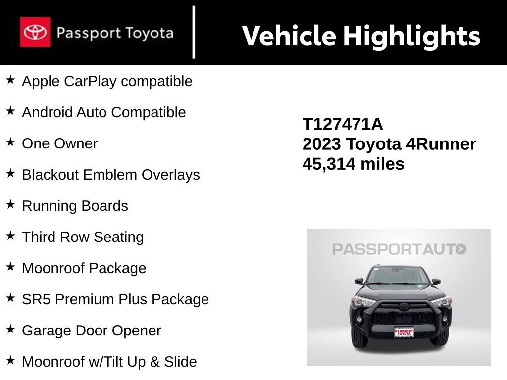 Certified 2023 Toyota 4Runner SR5 Premium w/ Moonroof Package image 15