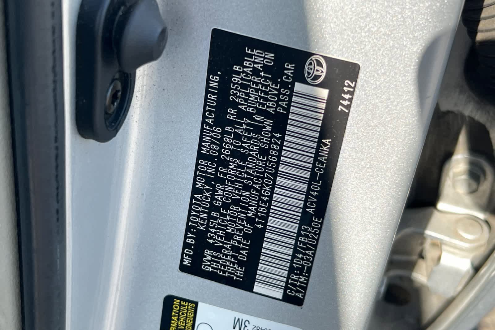 Used 2007 Toyota Camry CE FWD image 29