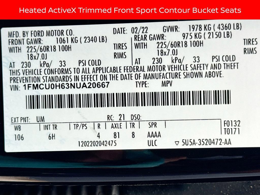 Used 2022 Ford Escape SEL FWD image 26