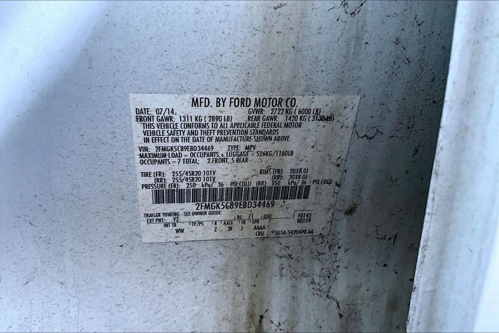 Used 2014 Ford Flex SEL w/ Equipment Group 202A FWD image 9