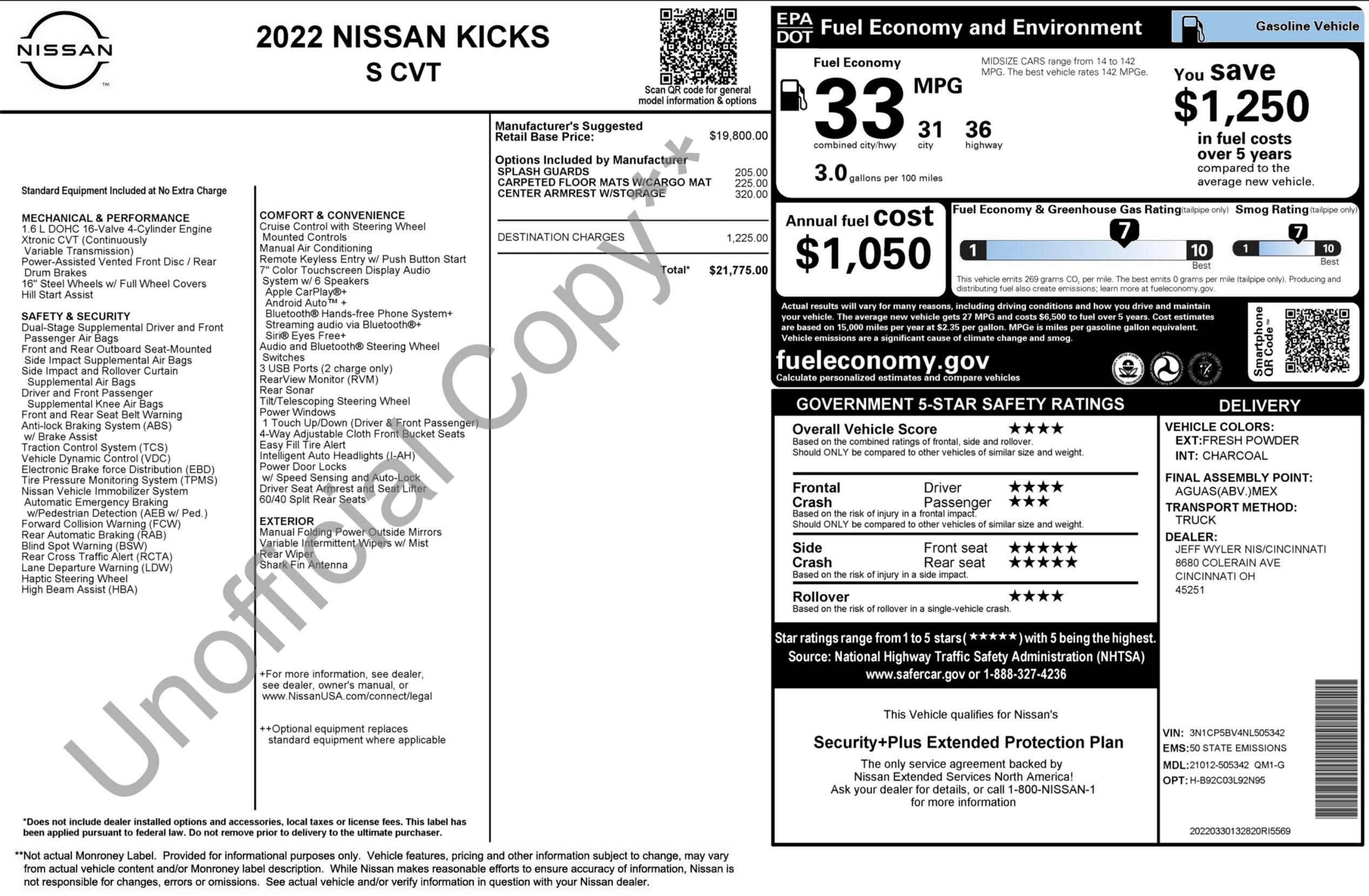 Used 2022 Nissan Kicks S image 6