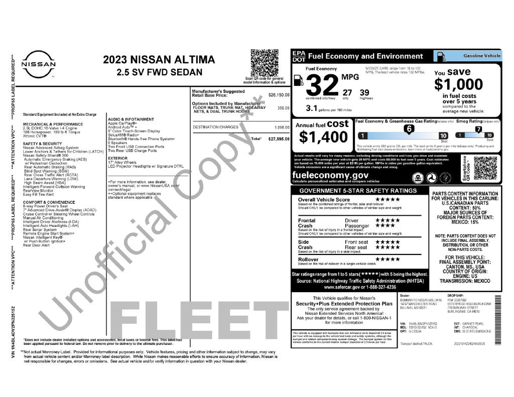Used 2023 Nissan Altima 2.5 SV FWD image 6