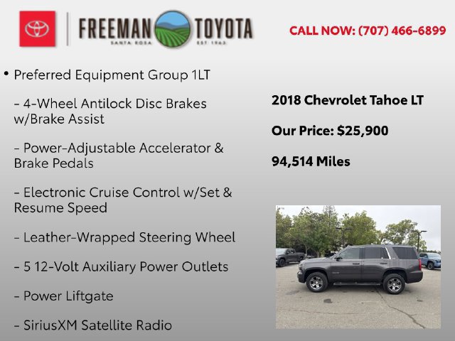 Used 2018 Chevrolet Tahoe LT w/ Luxury Package AWD/4WD image 10