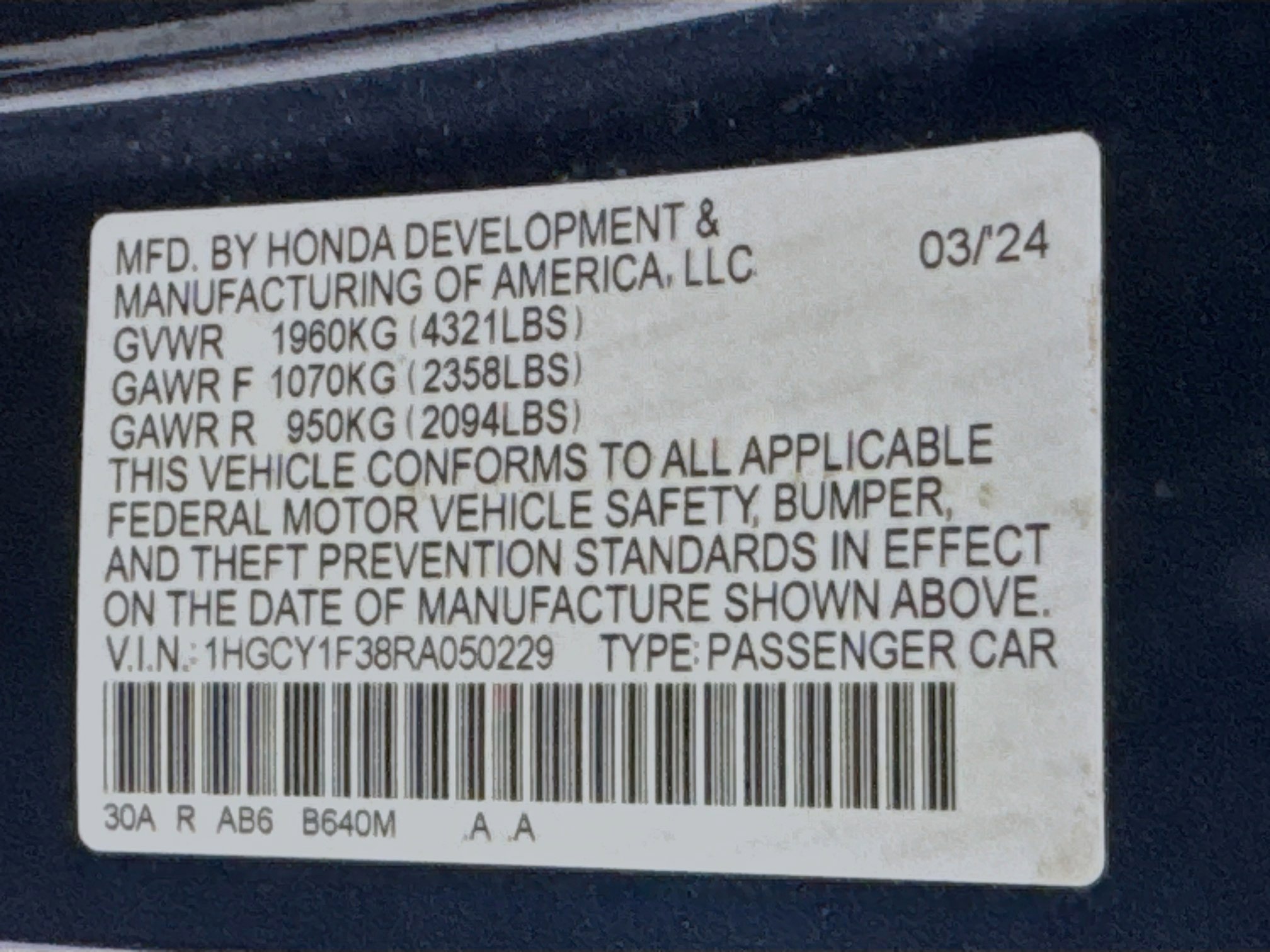 Certified 2024 Honda Accord EX image 31